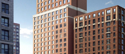 A rendering of the 23-story building at 266 West 96th Street.